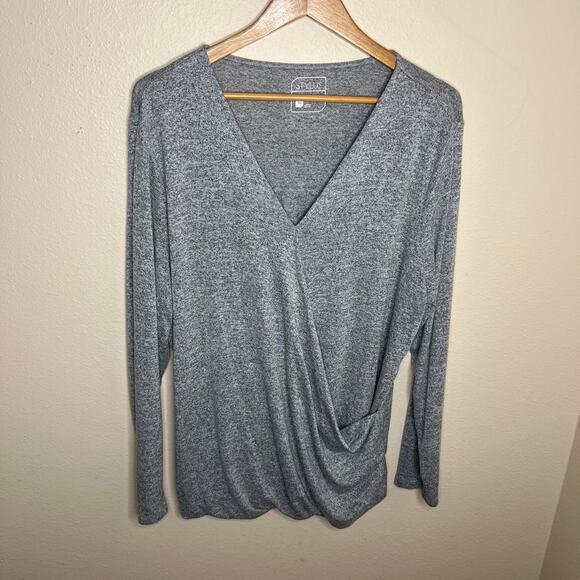 Stylus Light Gray Wrap Pull Over Sweater XL - Picture 1 of 8